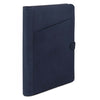 Angled View Of The Dark Blue Leather Document Holder