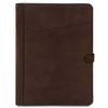 Front View Of The Dark Brown Leather Document Holder