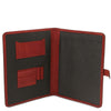 Open Internal View Of The Natural Leather Document Holder