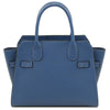 Rear View Of The Denim Womens Leather Shopper Bag That Forms The Set Of Leather Handbag And Wallet Set