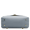 Underneath View Of The Light Blue Leather Handbag Backpack Convertible