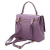 Rear View Of The Lilac Leather Handbag Backpack Convertible