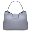 Rear View Of The Light Blue Leather Handbag For Women
