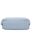 Underneath View Of The Light Blue Leather Handbag