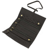 Open Compartment View Of The Black Leather Jewellery Roll
