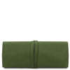 Rear View Of The Green Leather Jewellery Roll
