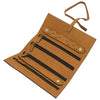 Open Compartment View Of The Natural Leather Jewellery Roll