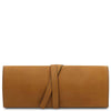 Front View Of The Natural Leather Jewellery Roll