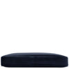 Underneath View Of The Dark Blue Leather Laptop Bag