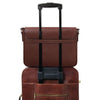 Trolley Sleeve View Of The Coffee Leather Messenger Bag For Men