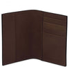 Interior view of Leather Passport Cover showing card slots and smooth leather finish.