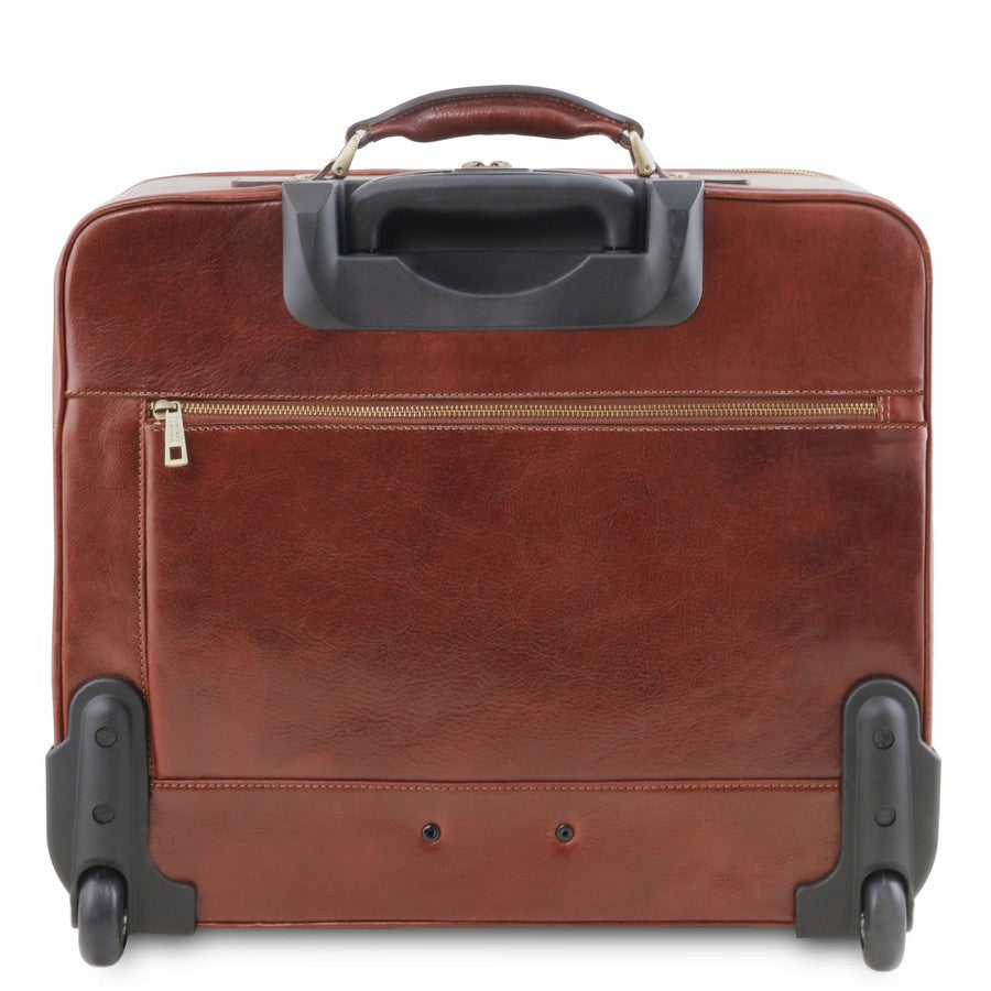 Varsavia Leather Pilot Case With Wheels - Main Image
