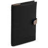 Angled View Of The Black Leather Planner - Weekly Diary