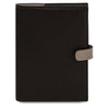 Front View Of The Dark Brown Leather Planner - Weekly Diary