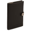 Angled View Of The Dark Brown Leather Planner - Weekly Diary