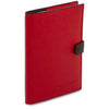 Angled View Of The Lipstick Red Leather Planner - Weekly Diary