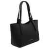 Libra Genuine Leather Shoulder Bag for Women in black leather with elegant design and spacious interior.