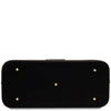 Underneath View Of The Black Leather Tote Bag