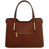 Rear View Of The Brown Leather Tote Bag