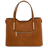 Rear View Of The Natural Leather Tote Bag