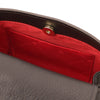 Internal Pocket View Of The Black Leather Tote