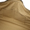 Internal Pocket View Of The Black Leather Travel Duffle Bag Large