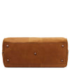 Underneath View Of The Natural Leather Travel Duffle Bag Large