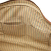 Internal Pocket View Of The Brown Leather Travel Duffle Bag Small