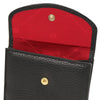Coin Pocket View Of The Black Leather Womens Wallet