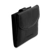 Angled View Of The Black Leather Womens Wallet