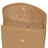 Coin Pocket View Of The Champagne Leather Womens Wallet