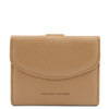 Front View Of The Champagne Leather Womens Wallet
