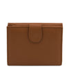 Rear View Of The Cognac Leather Womens Wallet