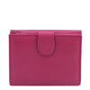Rear View Of The Fuchsia Leather Womens Wallet
