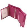 Features View Of The Fuchsia Leather Womens Wallet