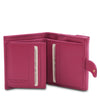 Open Wallet View Of The Fuchsia Leather Womens Wallet