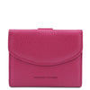 Front View Of The Fuchsia Leather Womens Wallet