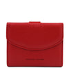 Front View Of The Lipstick Red Leather Womens Wallet
