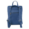 Rear View Of The Denim Leather Backpack Ladies