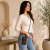 Woman wearing Cellphone Holder And Mini Crossbody Bag, showcasing an elegant and practical design.