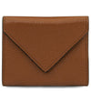 Front View Of The Cognac Womens Leather Wallet That Forms The Set Of Leather Handbag And Wallet Set