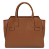 Rear View Of The Cognac Womens Leather Shopper Bag That Forms The Set Of Leather Handbag And Wallet Set