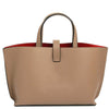 Rear View Of The Caramel Leather Handbag