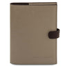 Front View Of The Dark Taupe Leather Planner - Weekly Diary