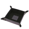 Inside Top Angled View Of The Black Large Leather Desk Tidy Tray