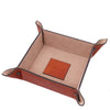 Inside Top Angled View Of The Honey Large Leather Desk Tidy Tray