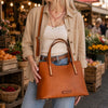 Leather Tote Bag in full grain leather, perfect for everyday use and stylish organization.