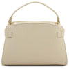 Rear View Of The Beige Leather Tote