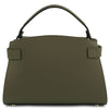 Rear View Of The Forest Green Leather Tote