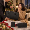 Leather Travel Gift Set including duffle bag, toiletry bag & passport cover, perfect for stylish travel.